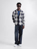 Men's Blue Regular Fit Checked Casual Shirt