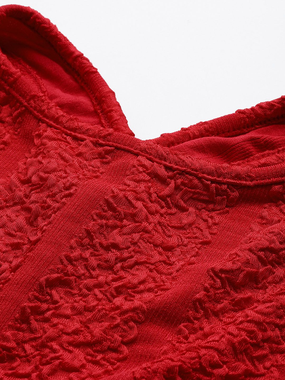 Women's Fitted Textured Crop Top