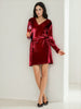 Women's Solid Velvet Dress