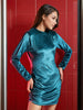 Women's Solid Velvet Dress