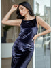 Women's Solid Velvet Dress