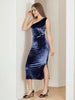 Women's Solid Velvet Dress
