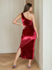 Women's Solid Velvet Dress