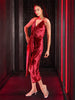 Women's Solid Velvet Dress