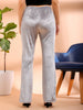 Women's Grey Regular Fit Solid Party Velvet Trousers