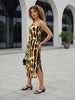 Women Regular Fit Yellow Full Sleeves Dress