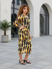 Women Regular Fit Yellow Full Sleeves Dress
