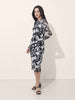 Women's Black Floral Midi Dress