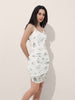 Freehand Women Fitted Floral Mesh Gathered Dress