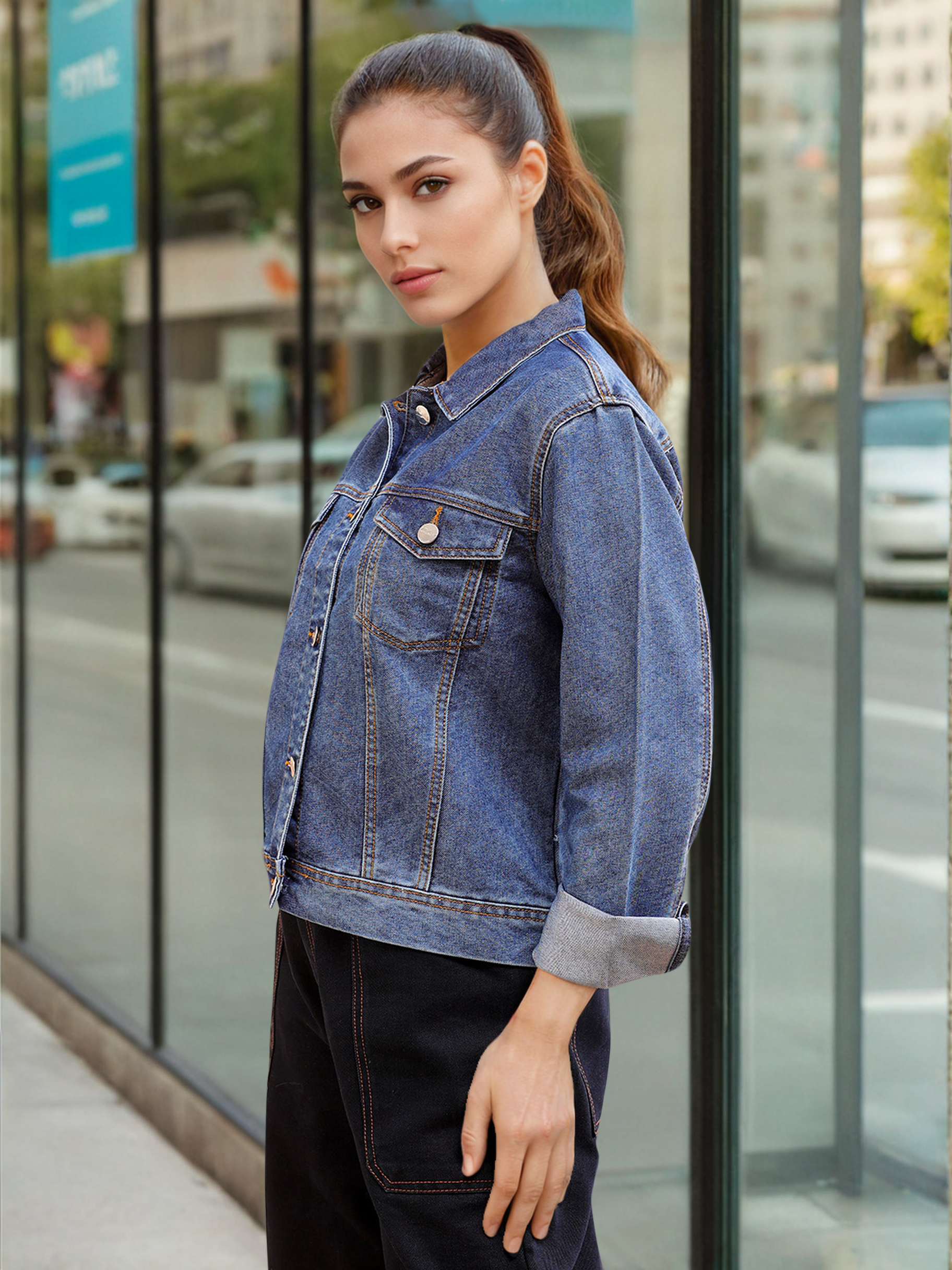 Women's Back Printed Jacket