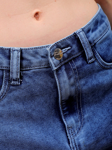 Women's Printed Mom Fit Jeans