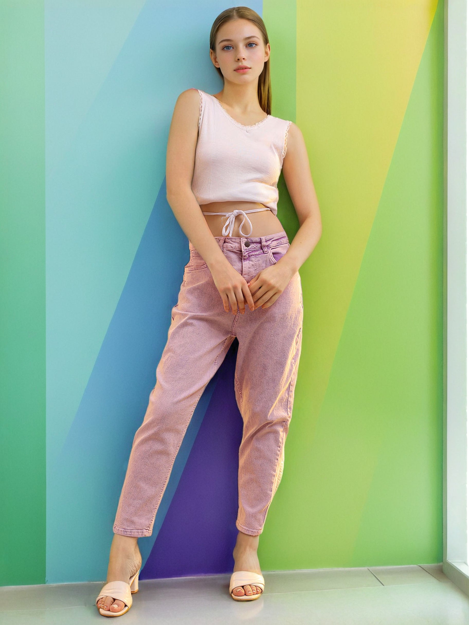 Women's Overdye Mom Fit Jeans