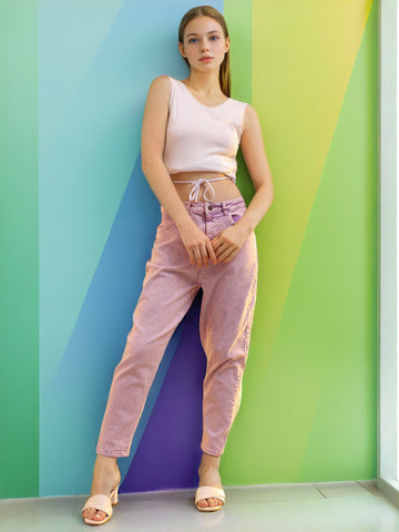 Women's Overdye Mom Fit Jeans