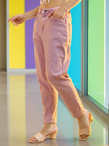 Women's Overdye Mom Fit Jeans