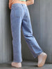 Women's Wide Leg Jeans With Tie N Dye Detail