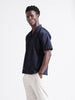 Men's Blue Relaxed Fit Solid  Resort Wear Shirt