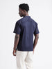 Men's Blue Relaxed Fit Solid  Resort Wear Shirt