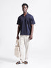 Men's Blue Relaxed Fit Solid  Resort Wear Shirt