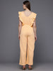 Freehand Women Regular Fit Textured Ruffled Jumpsuit