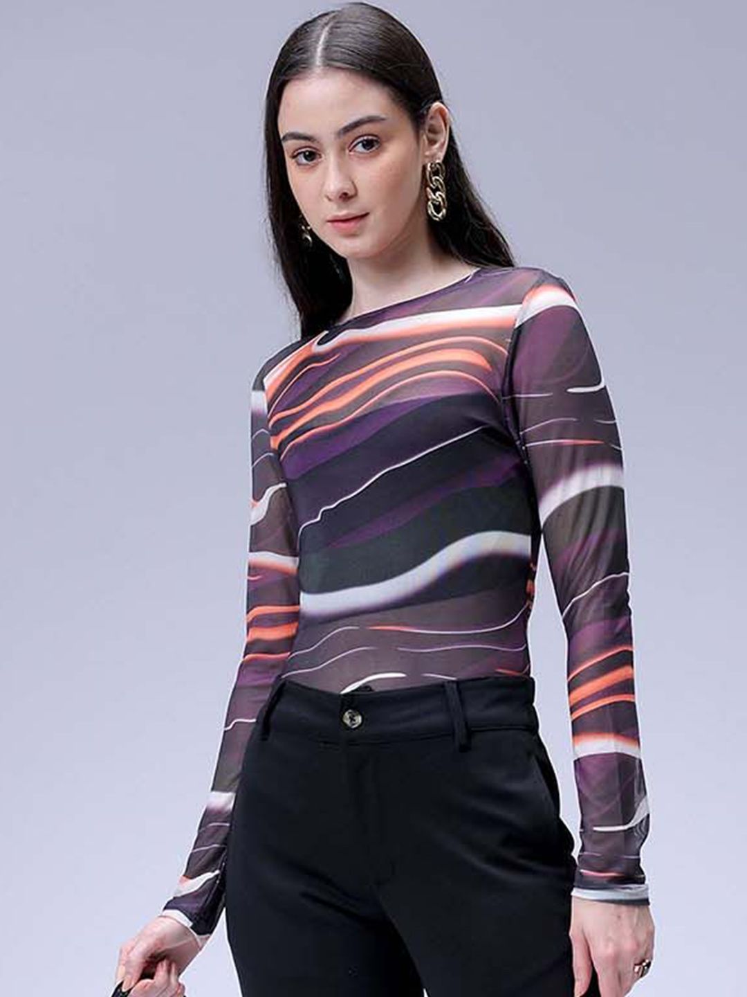Women's Multicolor Regular Fit Party Wear Top