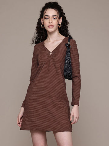 Freehand Women A Line Textured Shift Dress