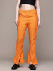 Women's Orange Flare Fit Casual Trousers
