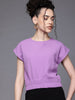 Women's Regular Fit Textured Cinched Waist Top