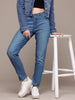 Women's Blue Slim Fit Casual Jeans