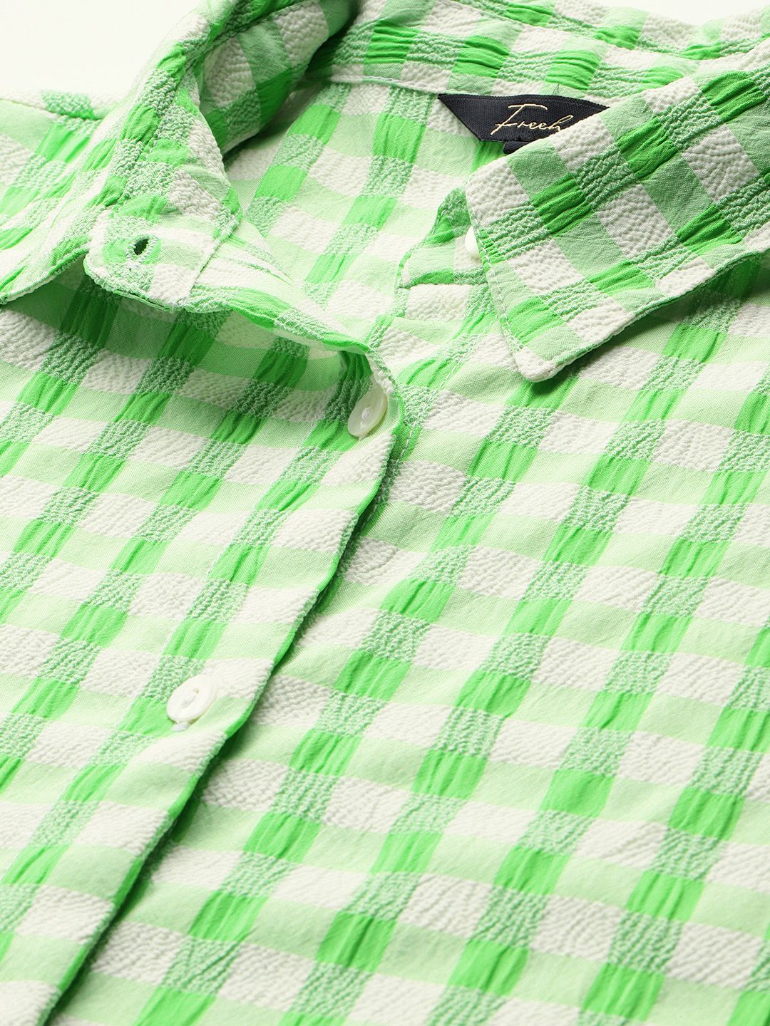 Freehand Women Regular Fit Textured Casual Long Shirt