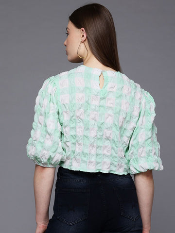 Women's Fitted Textured Regular Top