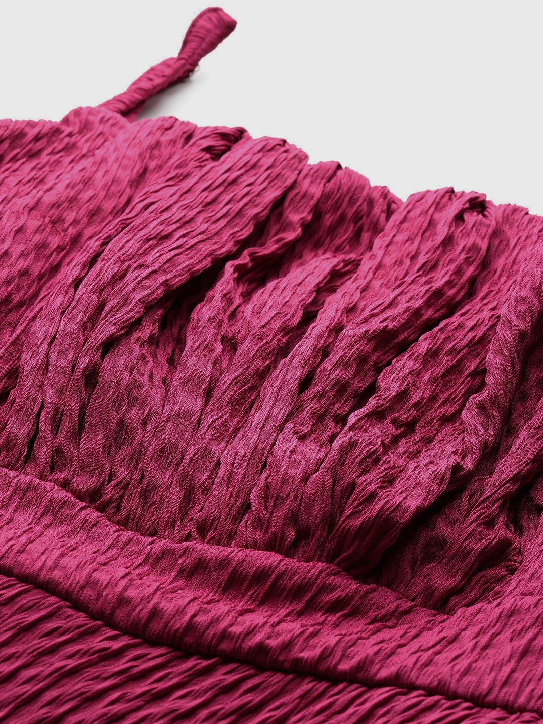 Freehand Women Fitted Textured Gathered Dress