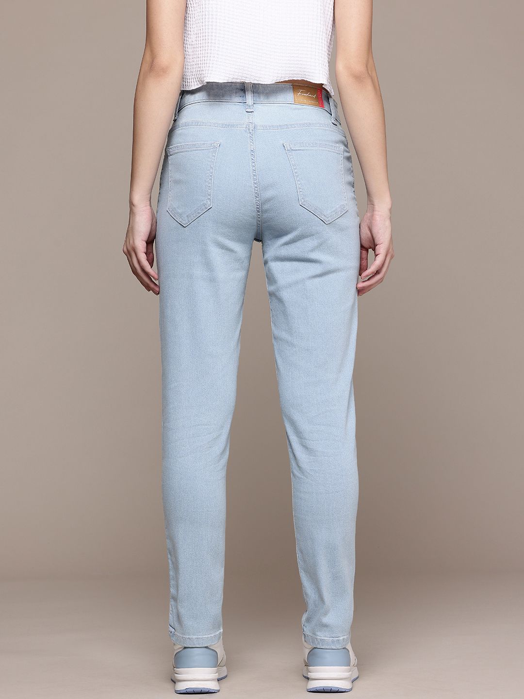 Women's Blue Slim Fit Vintage Jeans