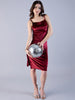 Women's Solid Velvet Dress
