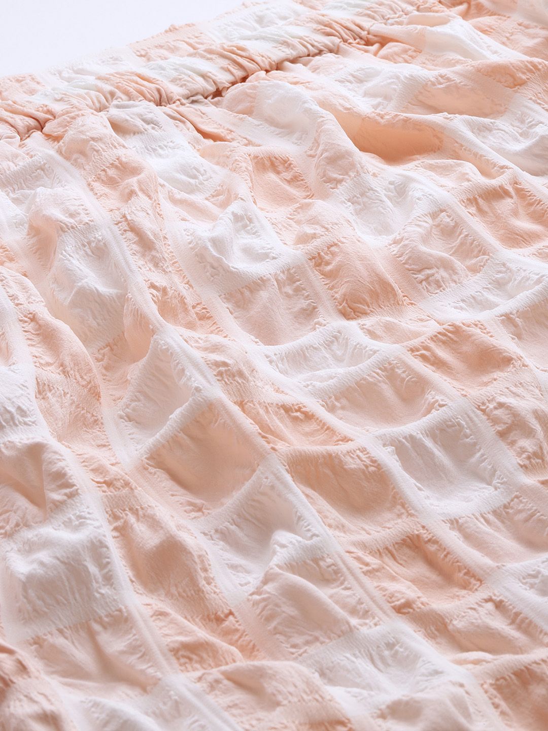 Freehand Peach Fitted Textured Top & Skrit Co-ords Set