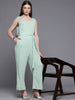 Freehand Women Regular Fit Textured Ruched Jumpsuit