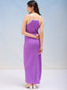 Women's Solid Fitted Maxi Slit Dress