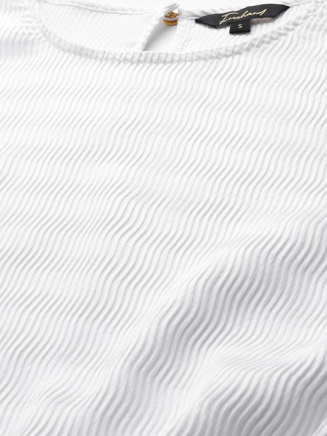 Women's Regular Fit  Textured Knotted Top