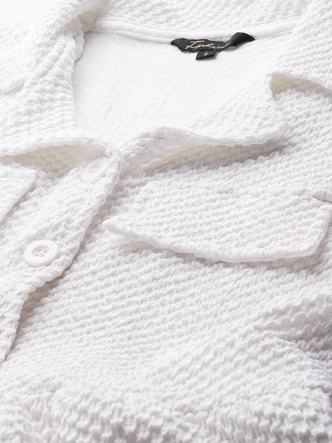 Freehand Women Relaxed Fit Textured Shirt Dress