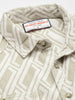 Men's Green Relaxed Fit Textured Casual Shirt