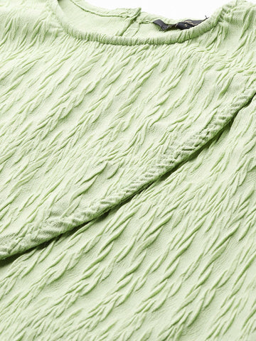 Women's Regular Fit Textured Crop Top