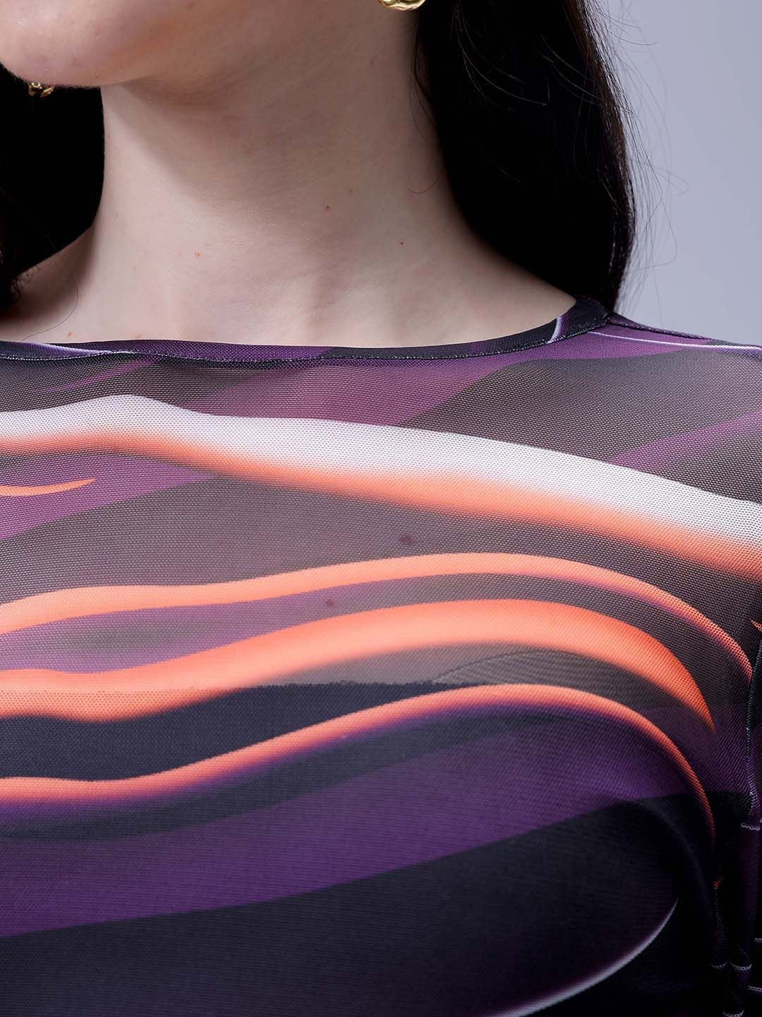 Women's Multicolor Regular Fit Party Wear Top