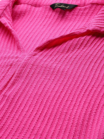 Women's Fitted Textured Crop Top