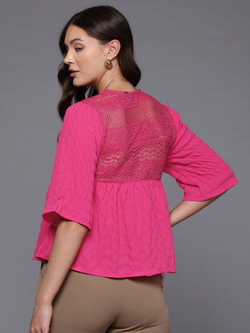 Women's Loose Fit Textured Regular Top