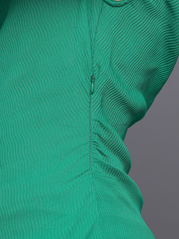 Women's Fitted Textured One Shoulder Top