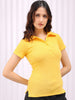 Women's Solid Fitted Short Sleeve Top