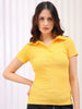 Women's Solid Fitted Short Sleeve Top