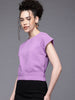Women's Regular Fit Textured Cinched Waist Top