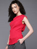 Women's Fitted Textured One Shoulder Top