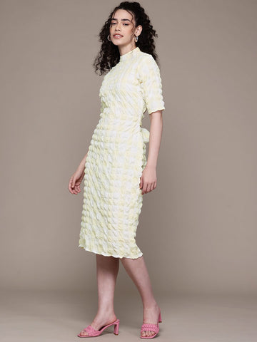 Freehand Women Fitted Textured Bodycon Dress