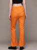 Women's Orange Flare Fit Casual Trousers